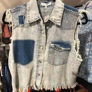 Soft denim vest